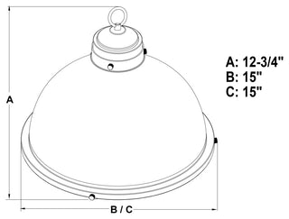 Sheffield 15" Pendant New Bronze and Distressed Ash with Light Silver Inner