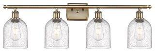 Ballston-Bella 4-Light 36" Bath Vanity Light, Antique Brass, Seedy