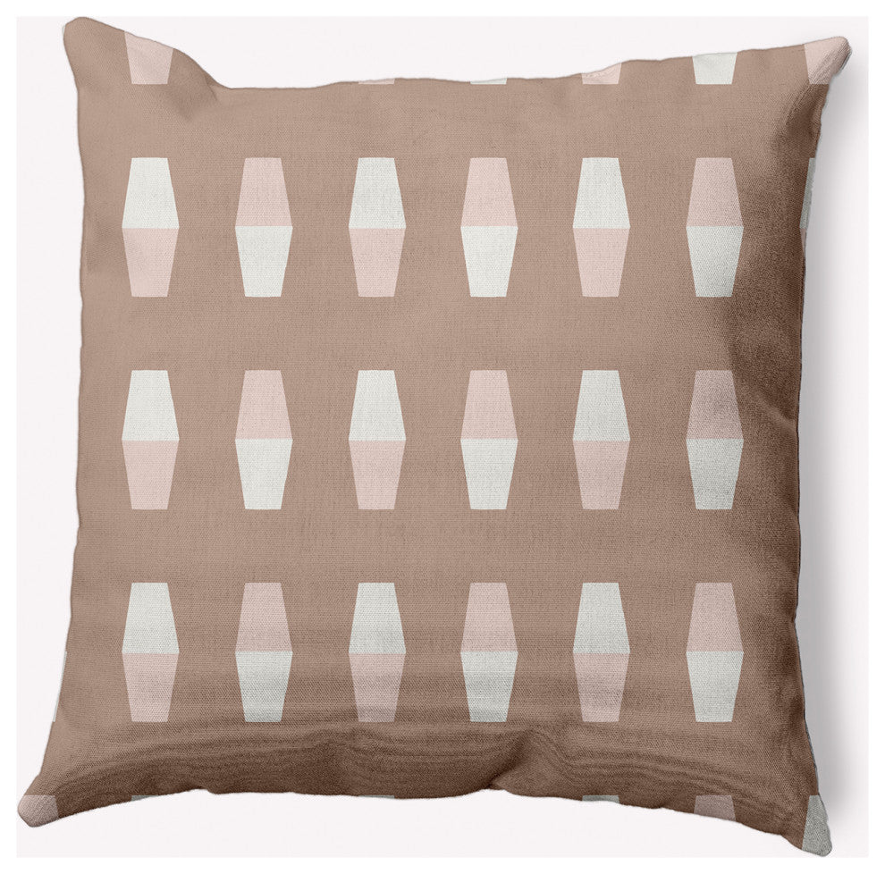 18x18" Bowling Pins Nautical Decorative Indoor Pillow, Mauve