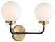 Caleb 1-Light Brass Wall Sconce, Brass Gold / Black, 2 - Light(s)