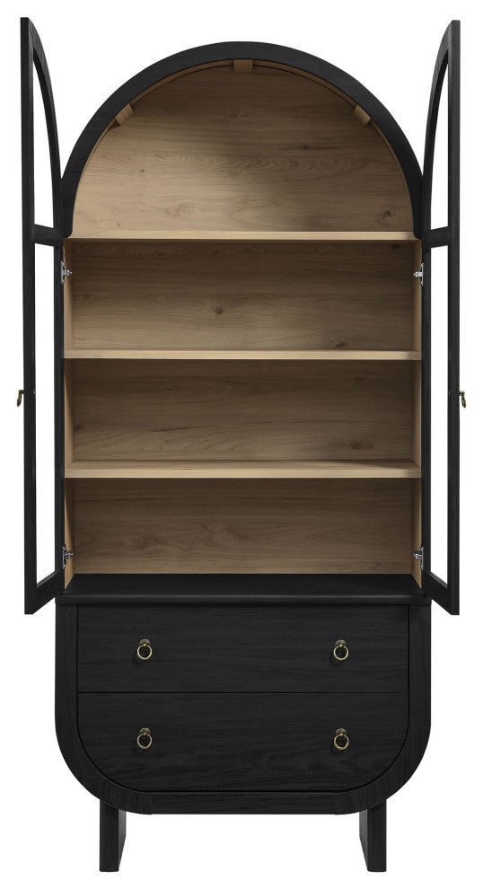 Nyx Arched Display Cabinet, Black