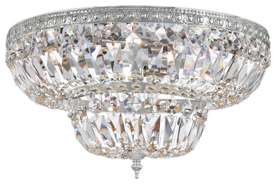 Crystorama 718CHCLMWP Four Light Ceiling Mount Ceiling Mount