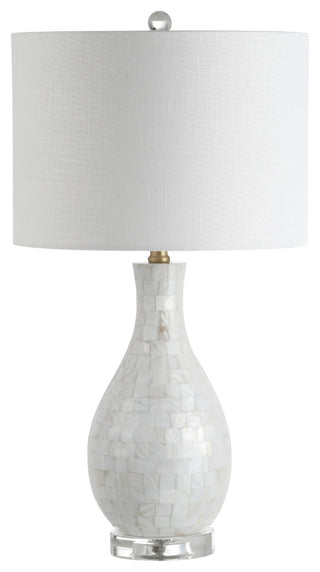 Josephine 26.5" Seashell LED Table Lamp, White