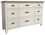 Queen Platform Bed With Dresser and Mirror, Queen