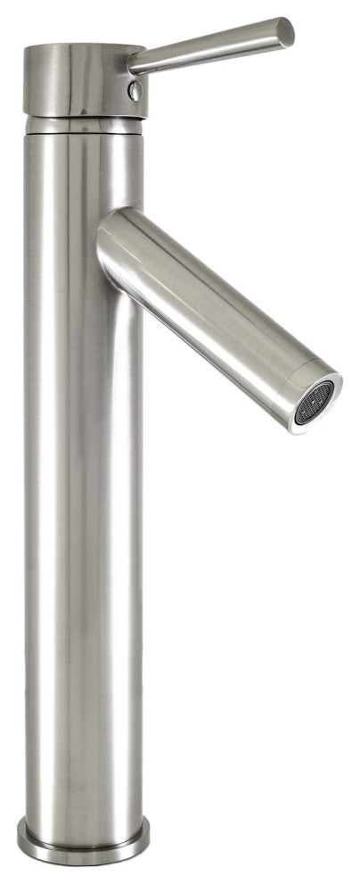 Dior 24" Single Bathroom Vanity, White, White Stone, Brushed Nickel Faucet