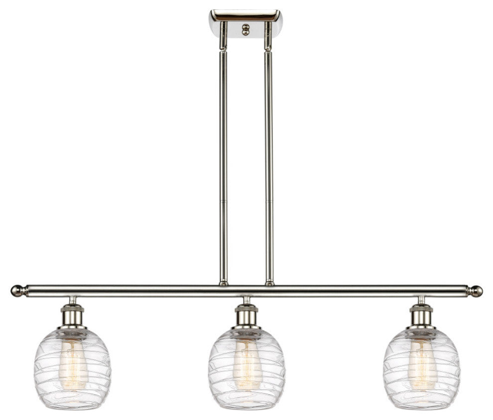 Innovations 516-3I-PN-G1013-LED 3-Light Island Light, Polished Nickel