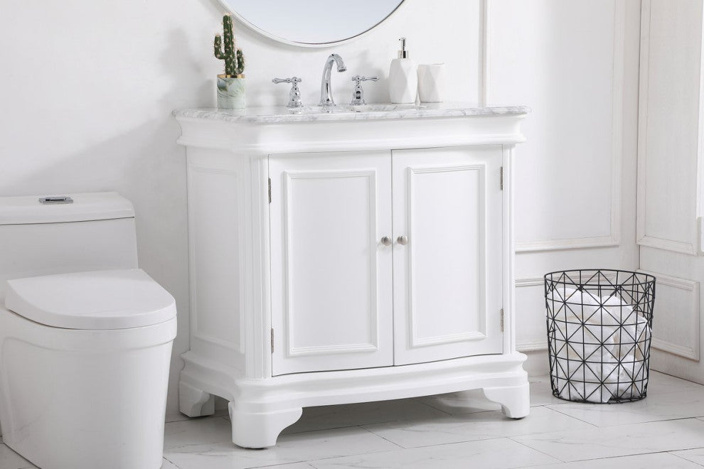 Kaden 36" Single Bathroom Vanity Set, White
