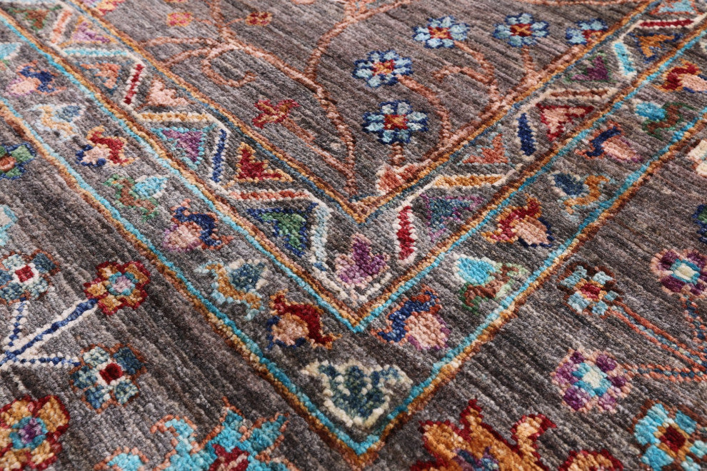 Persian Tabriz Hand Knotted Rug 6' 10" X 9' 11" Q9646