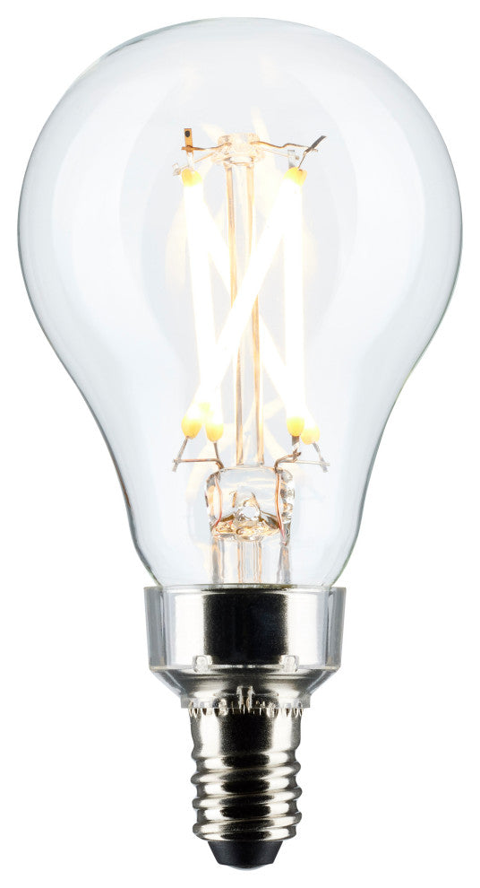 5.5W A15 LED, Clear, Candelabra Base, 2700K, 450 Lumens, 2-Pack