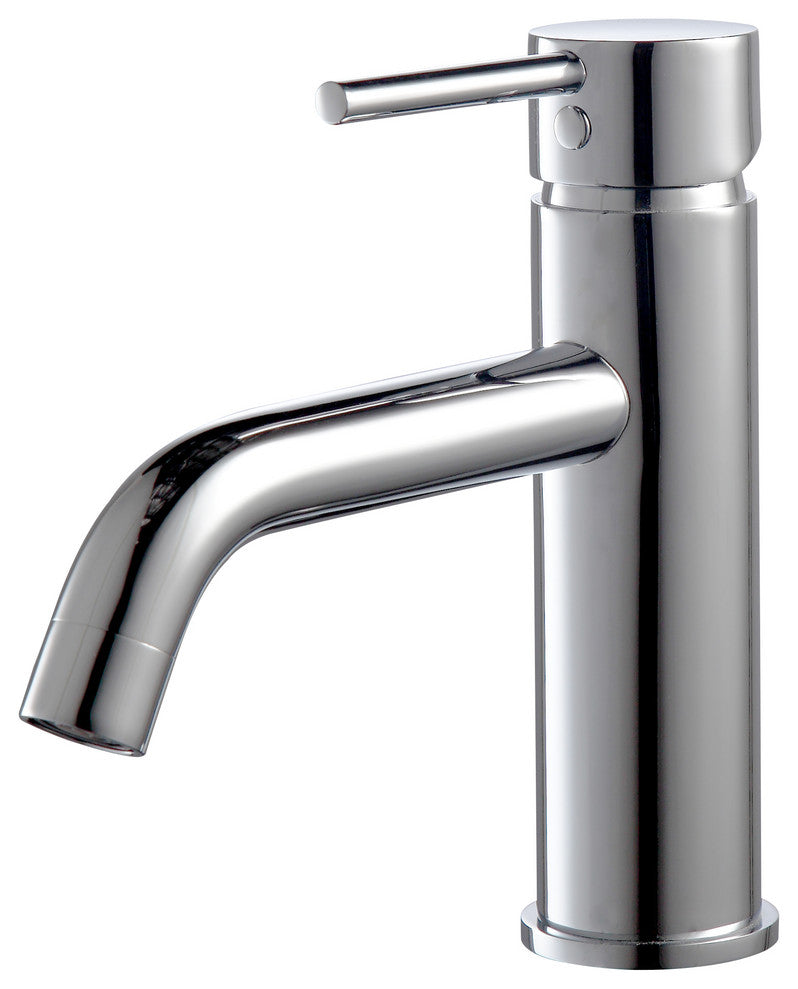 Aqua Rondo Single Hole Mount Bathroom Vanity Faucet, Chrome