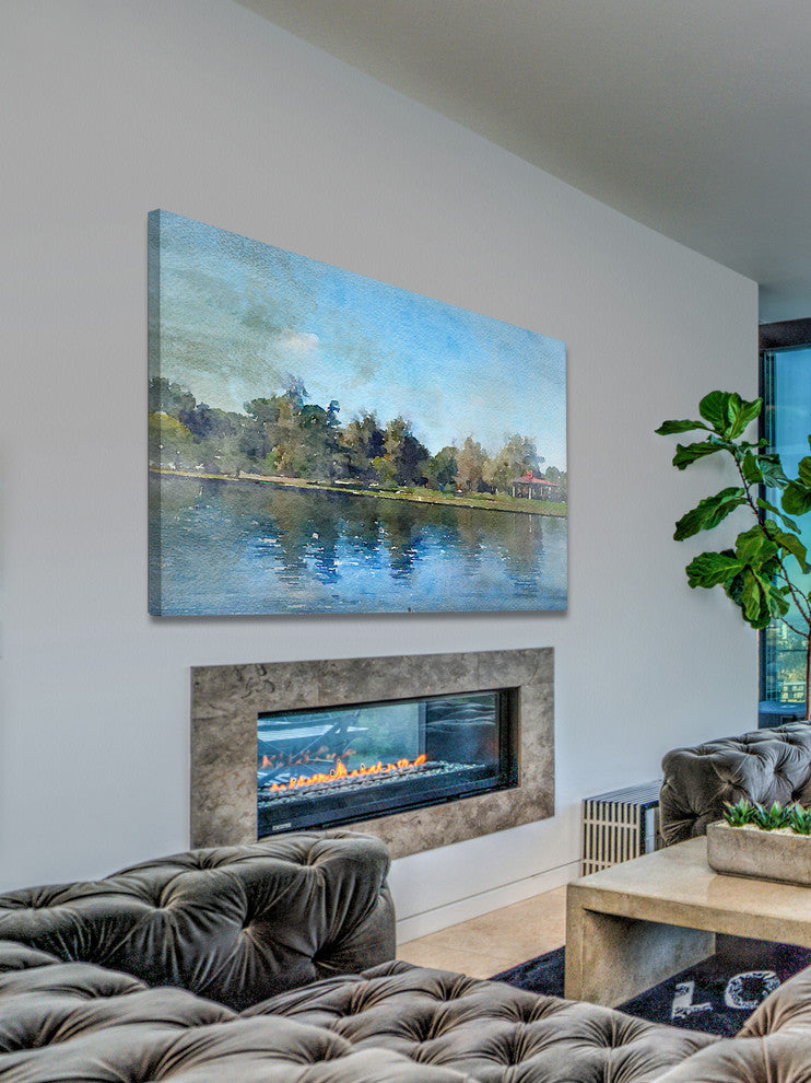 "Lake Balboa at Summer" Print on Canvas by Irena Orlov