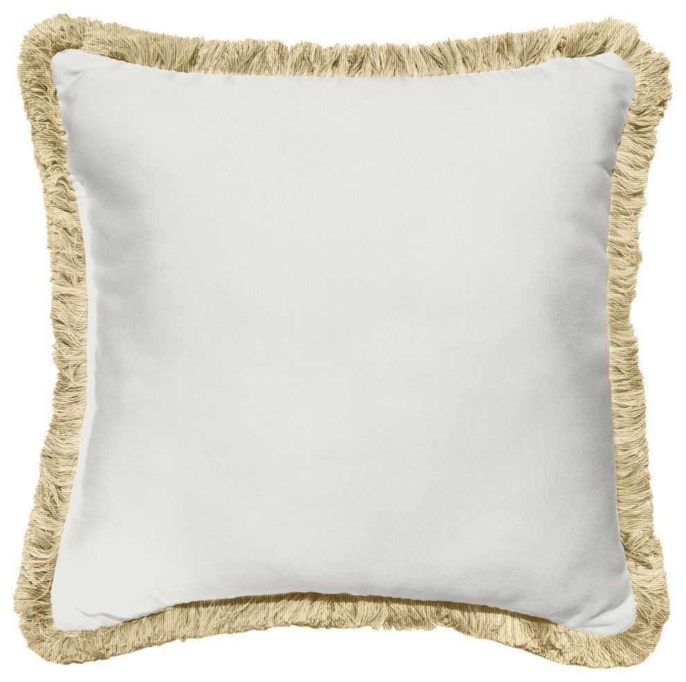 Sorra Home Sunbrella Outdoor Fringe Side Accent Pillow, Single