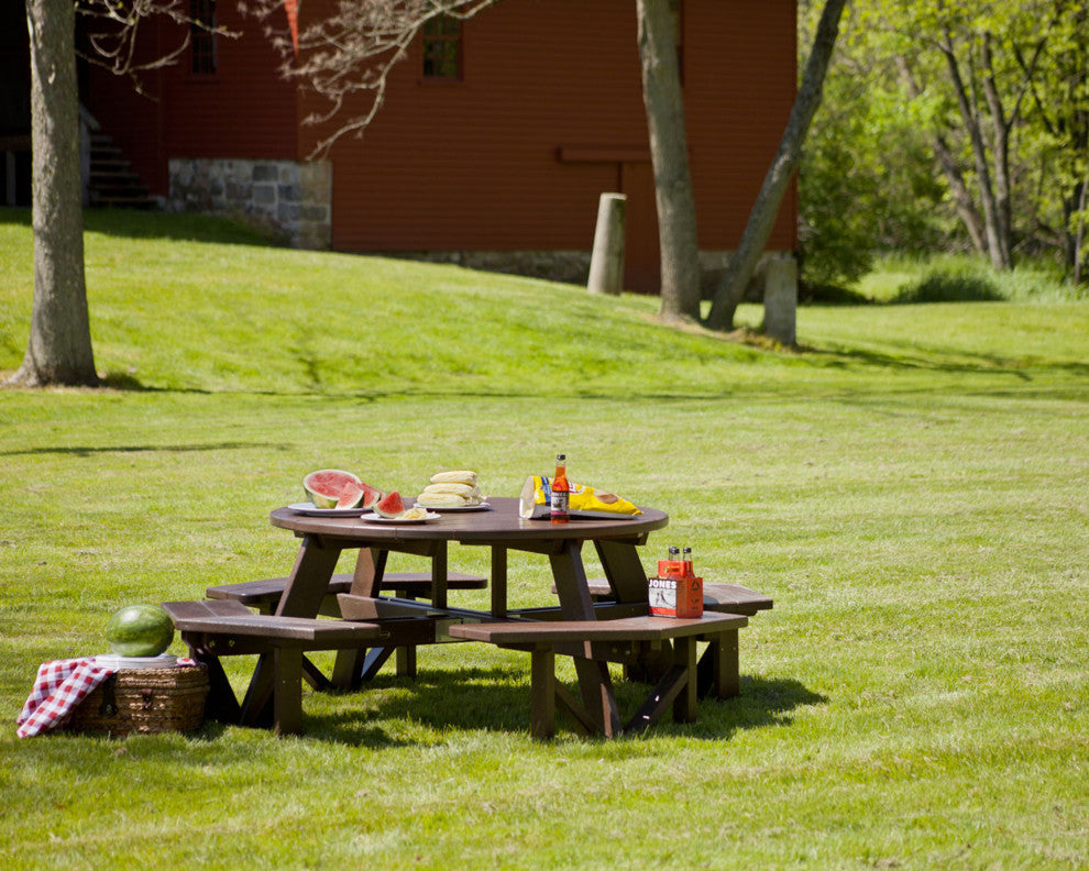 Polywood Park 53" Octagon Table, Teak