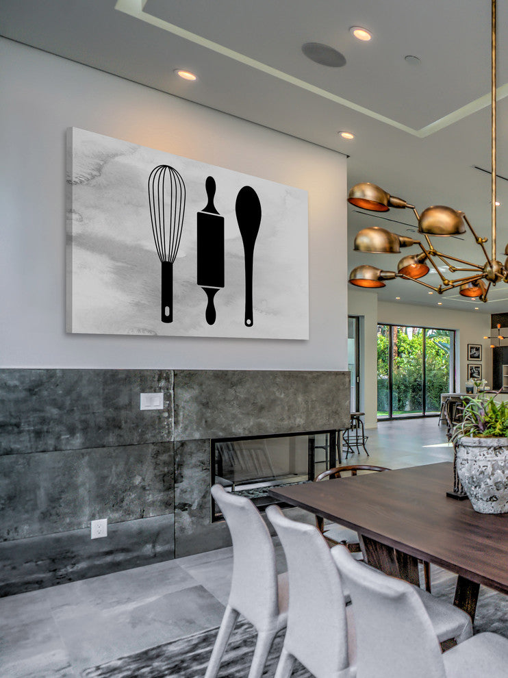 "Baking Utensils" Painting Print on Wrapped Canvas