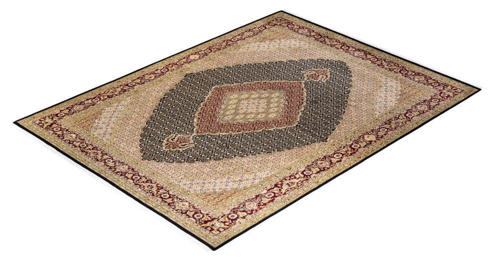 Mogul, One-of-a-Kind Hand-Knotted Area Rug Black, 8' 10" x 11' 10"