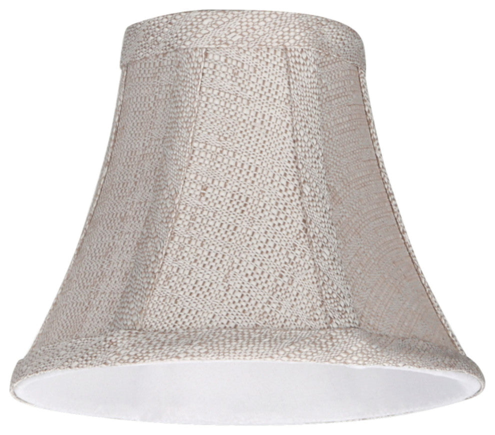 30059-6 Small Bell  Chandelier Clip On Lamp Shade Beige 3"x6"x5"