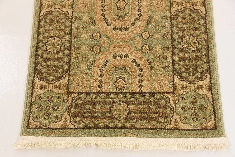 Unique Loom Light Green Hamilton Palace 2' 0 x 6' 0 Runner Rug