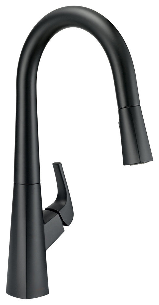 Vaughn Single Handle Pull-Down Kitchen Faucet, Satin Black
