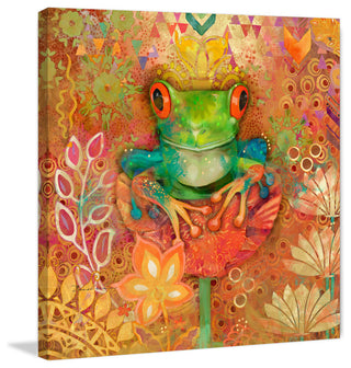 "Red Eyed Tree Frog" Painting Print on Wrapped Canvas