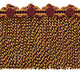Bullion fringe Trim with Scroll & Rosette Header, Color# LX10 [Sold By The Yard]