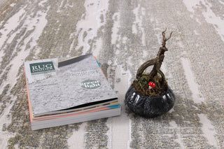 High-Low Ellis Gray/Brown Rug, Gray, 6'5"x9'5"