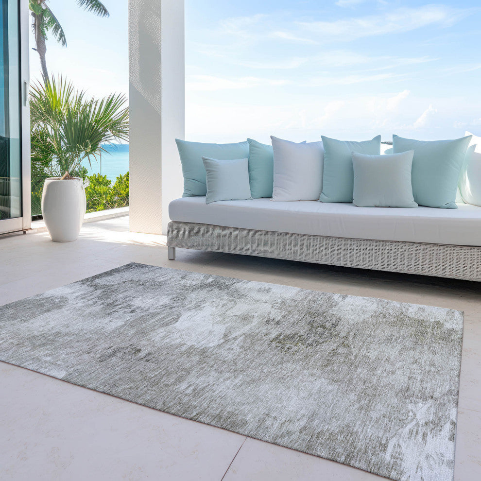 Machine Washable Indoor/Outdoor Chantille ACN597 Beige 2'6" x 3'10" Rug