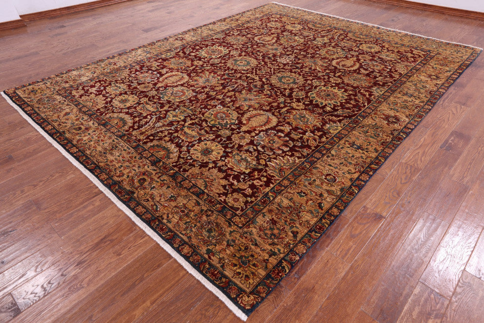 9' 2" X 12' 0" Persian Handmade Wool Rug Q11355