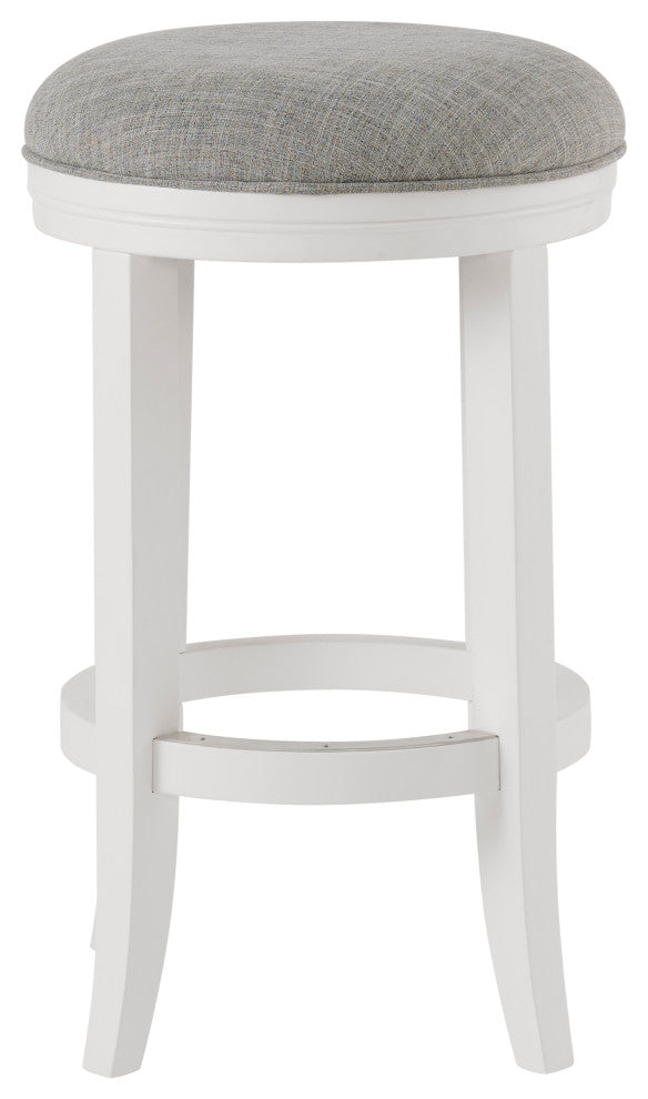 Natick Bar Stool, White, Counter Height