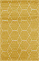 Unique Loom Yellow Geometric Trellis Frieze 4' 0 x 6' 0 Area Rug