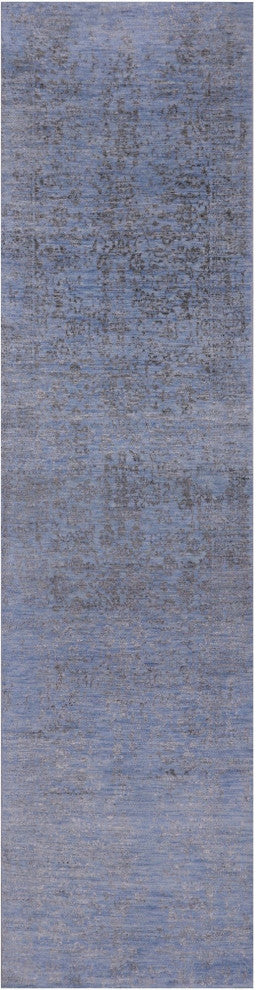 2' 6" X 10' 1" Persian Hand-Knotted Wool and Silk Runner Rug Q6322