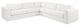 Nativa Interiors Hermes 2 Pieces Sectional, Off White