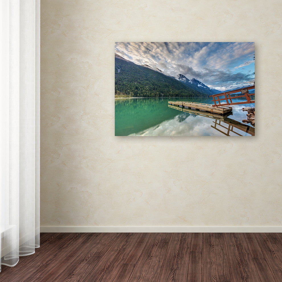 Pierre Leclerc 'Birkenhead Lake Sunrise' Canvas Art, 47x30