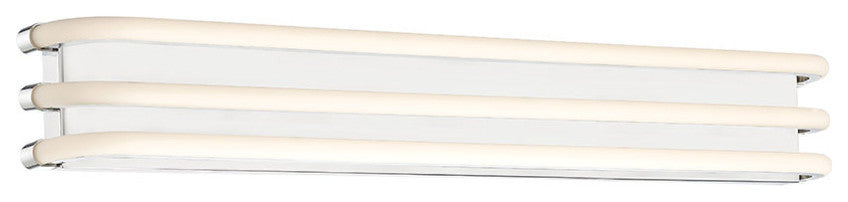 Trio 37" LED Bathroom Vanity & Wall Light 3000K, Chrome