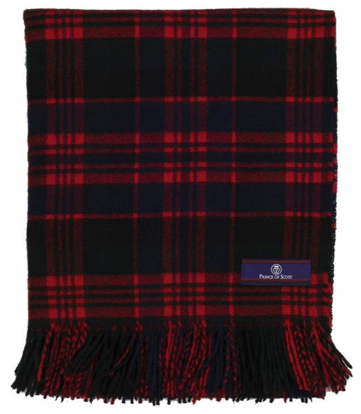 Prince of Scots Highland Tartan Tweed Merino Wool Throw, Macdonald