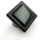 Black Crystal Glass Black Metal Square Manor Knob