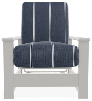 Leeward Deep Seat Outdoor Armchair with Hidden Motion, Equal Ink/Snow