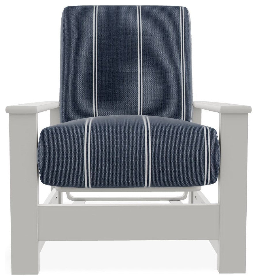 Leeward Deep Seat Outdoor Armchair with Hidden Motion, Equal Ink/Snow