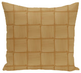 Basketweave Geometric Print Pillow, Gold, 18"x18"