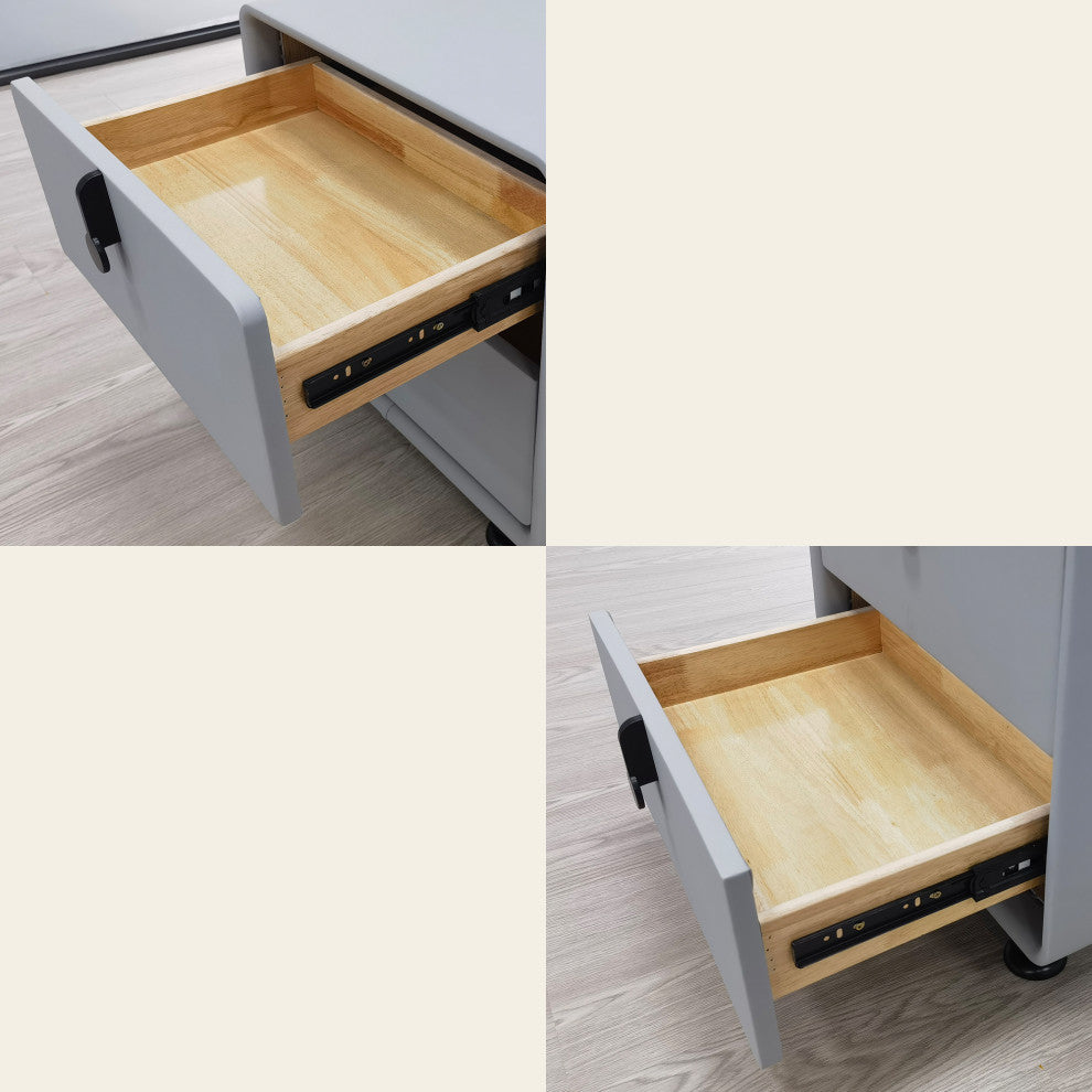 Modern Night Stands with Adjustable Metal Stubby Legs&Dual Drawers