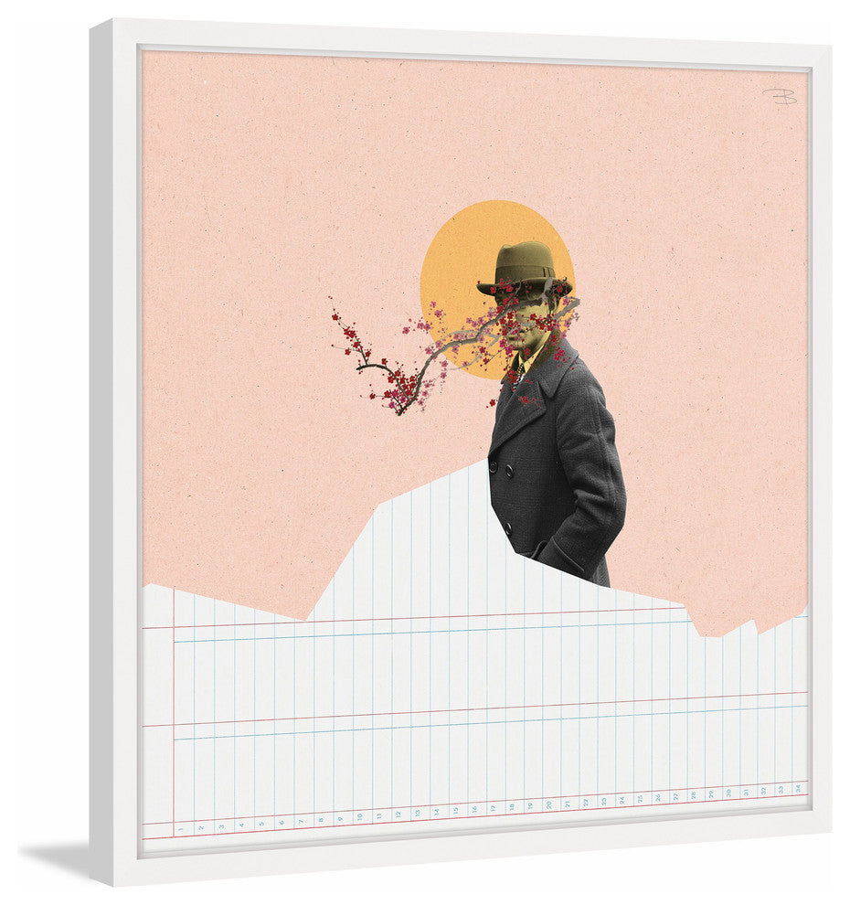 Marmont Hill, "Hombre Sol Rosa" by Bengoa Vazquez Framed Painting Print, 18x18