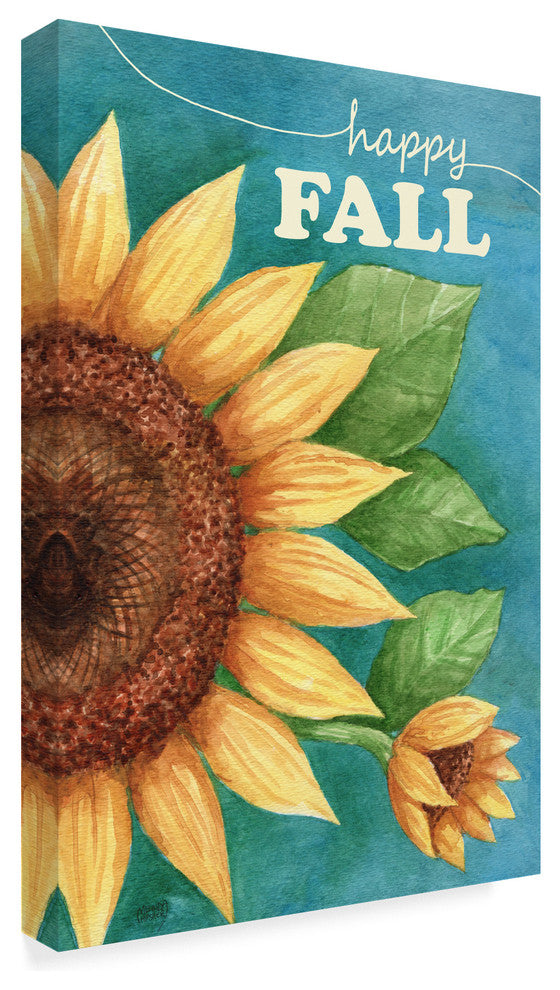 Melinda Hipsher ''Happy Fall Sunflower'' Canvas Art, 32"x22"