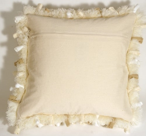 Pillow Decor - Secret Garden Natural 18 x 18 Square Accent Pillow