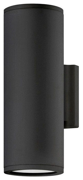 Hinkley Silo 12" Small Outdoor Up/Down Wall Lantern, Black