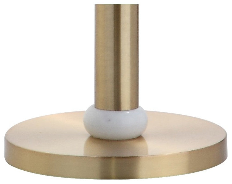 Gregory Metal, Marble LED Floor Lamp, Brass Gold, White, 60.5"