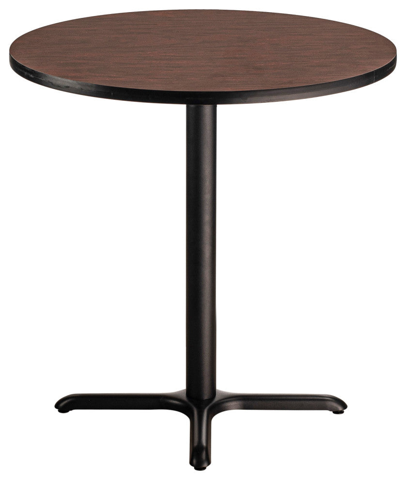 NPS Cafe Table, 36" Round, "X" Base, 36" Height, Mahogany