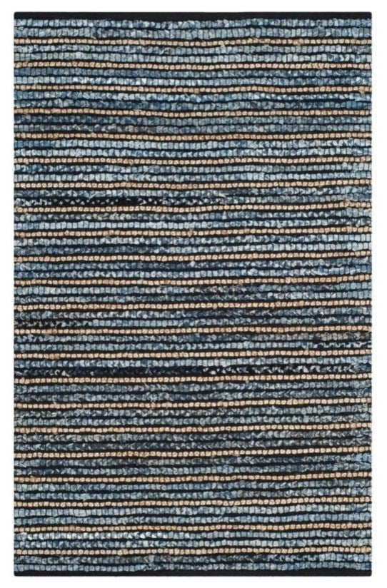 Safavieh Cape Cod Cap363A Rug, Blue/Natural, 4'0" X 4'0"