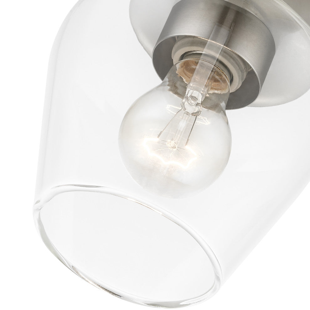 Willow 1 Light Brushed Nickel Flush Mount