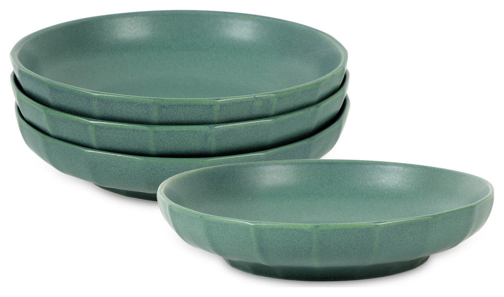 Stone Lain Rio Stoneware Pasta Bowl Set of 4, Green