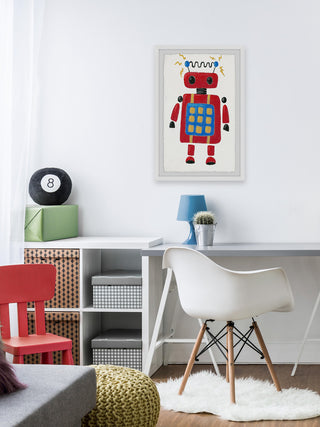 "Electric Robot" Framed Painting Print, 16"x24"