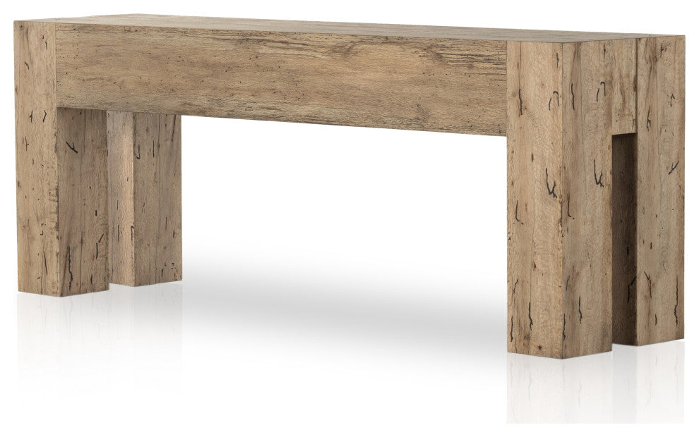 Abaso Console Table-Rustic Wormwood Oak